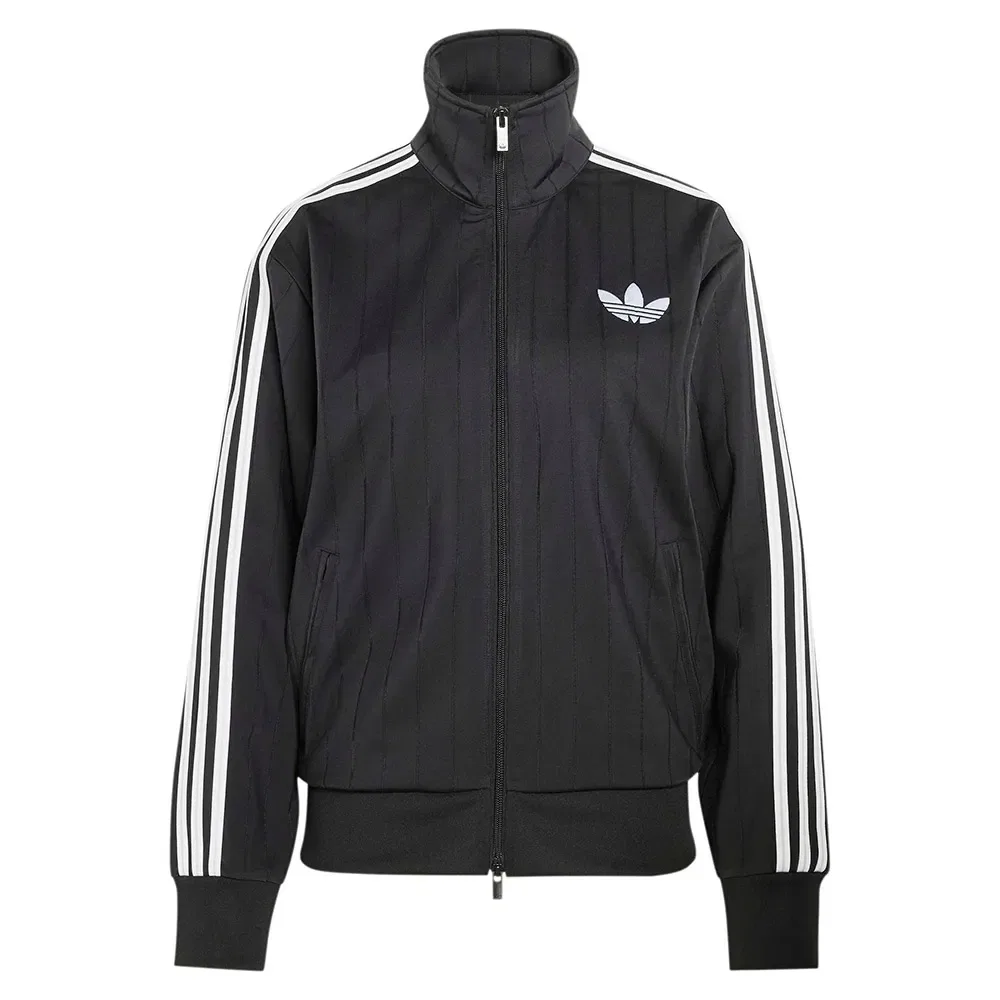 Толстовка Pinstripe Firebird Loose Track full zip Adidas Originals, черный — фото 3