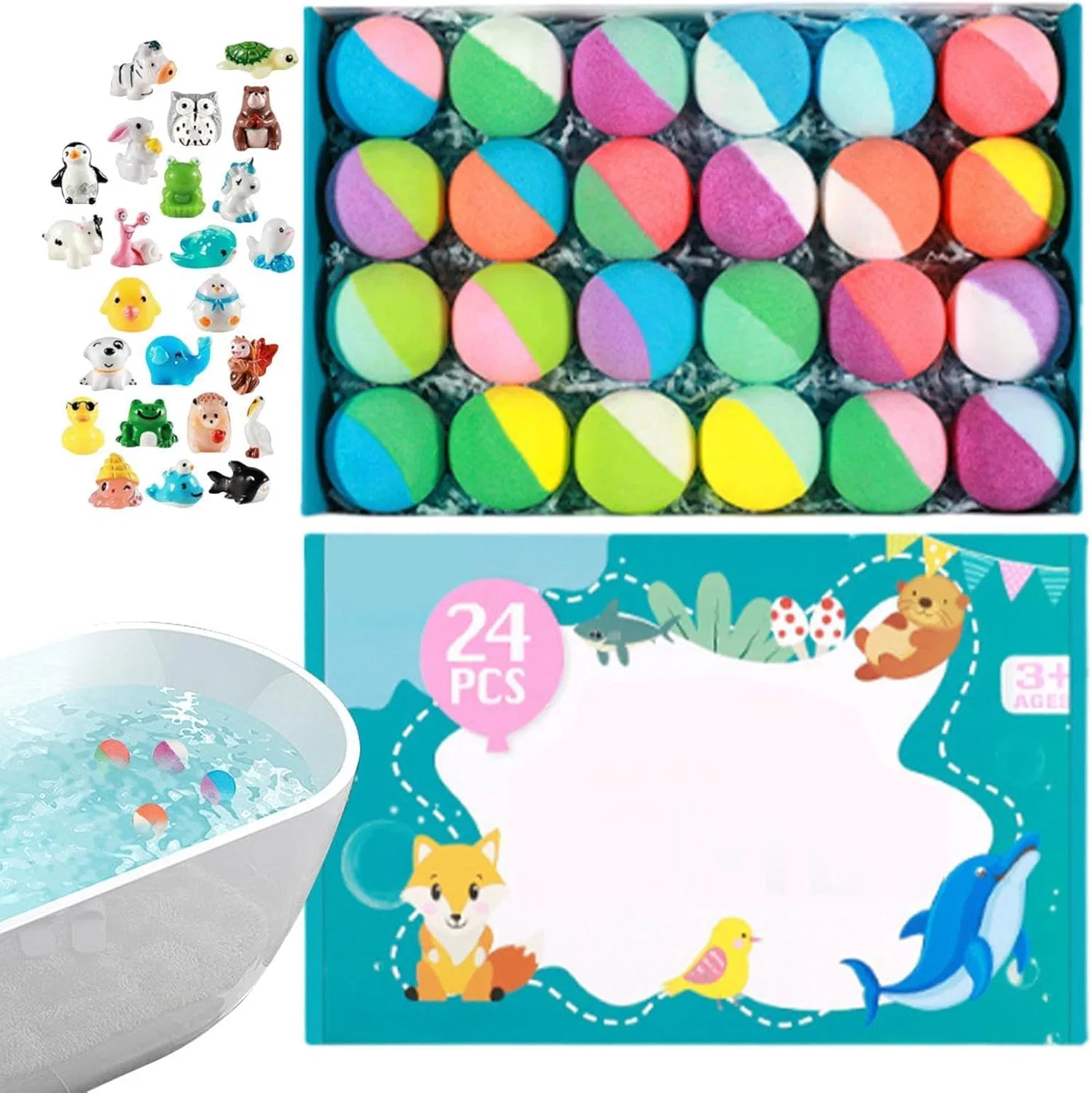 Набор бомбочек для ванны с игрушками, Genérico, 24 шт, Meersalz