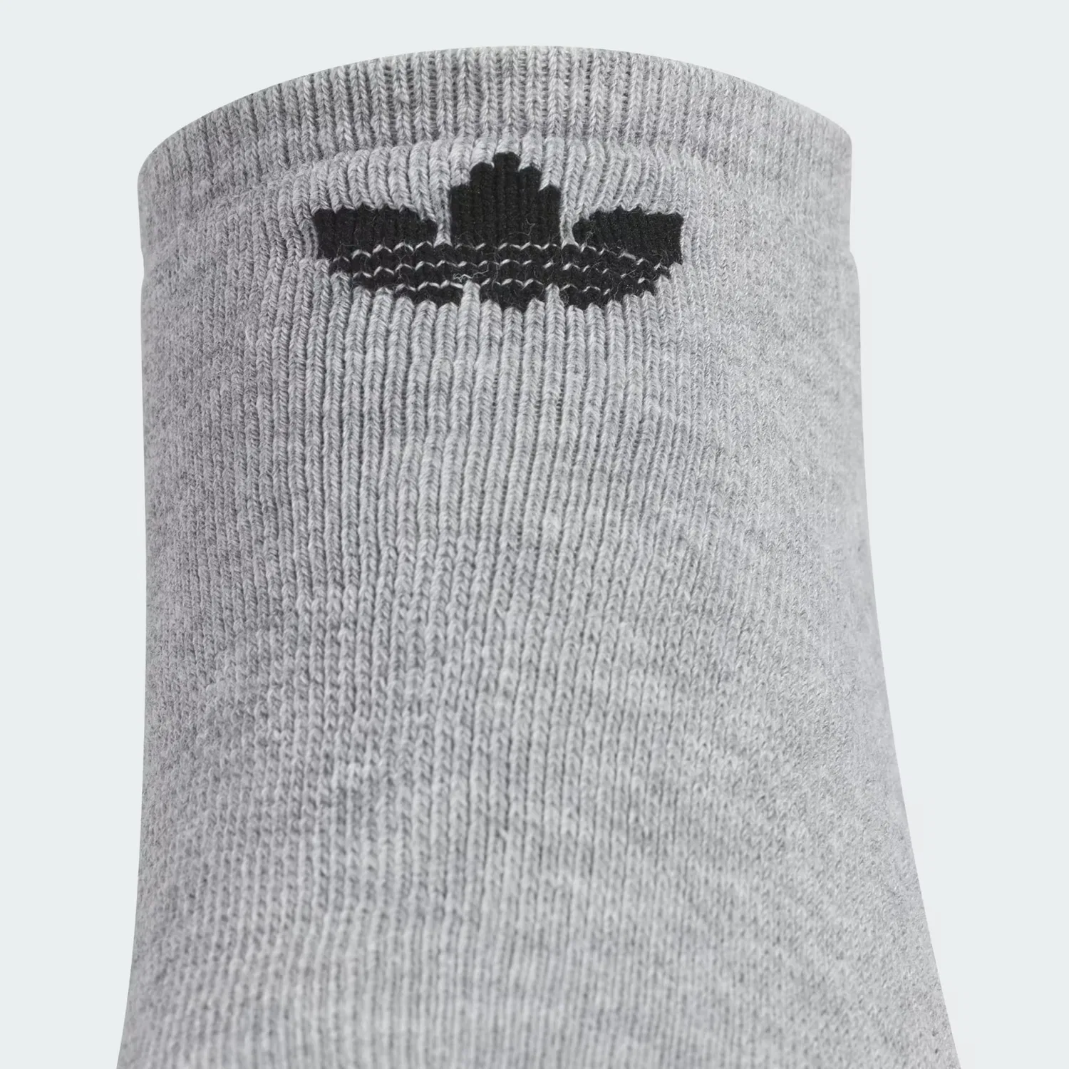 Носки-следки влагоотводящие, 6 пар, Trefoil 2.0 Adidas Originals, серый меланж/черный/белый — фото 2