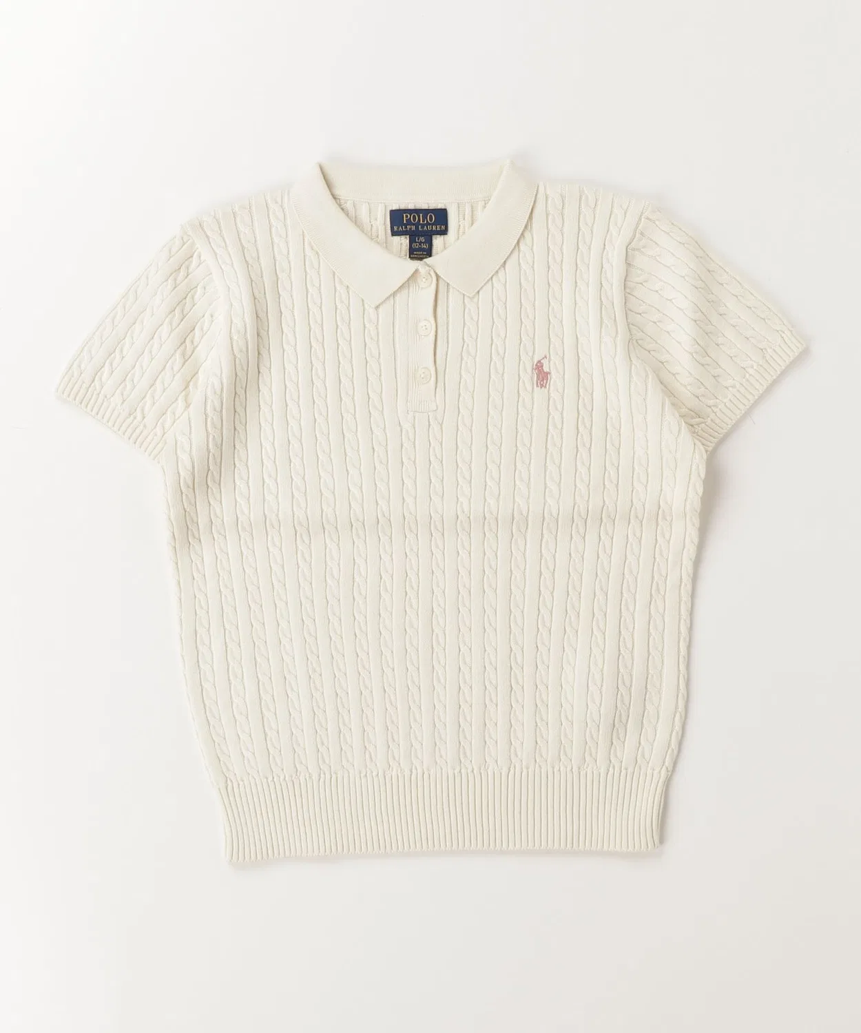 Детский свитер из хлопка с мини-кабельным узором POLO RALPH LAUREN CHILDRENSWEAR, Натуральный — фото 3