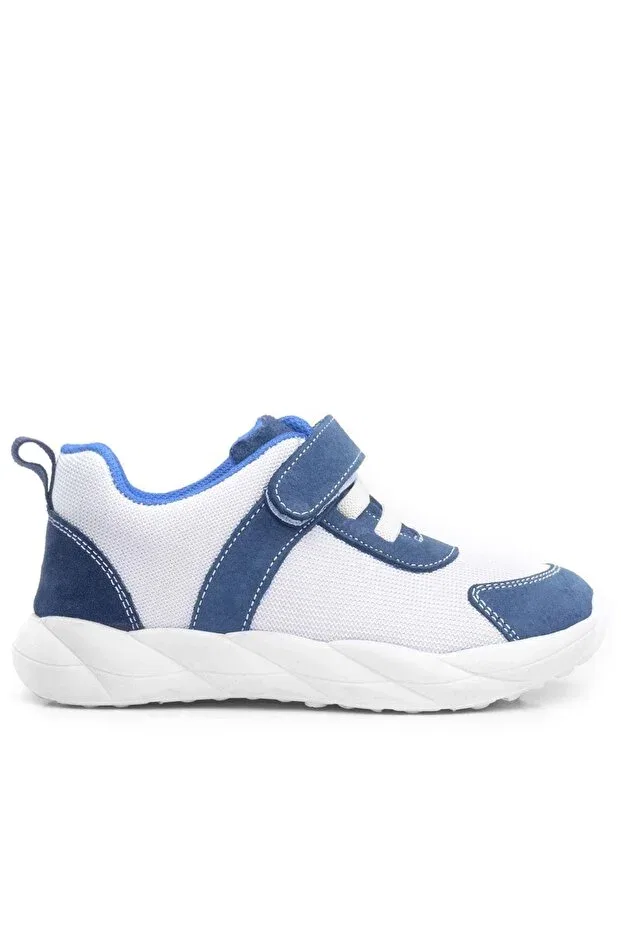 Детские кроссовки для мальчиков кожаные Barefoot genuine leather cream navy blue velcro children's sneakers Rakerplus, Nude Color — фото 3
