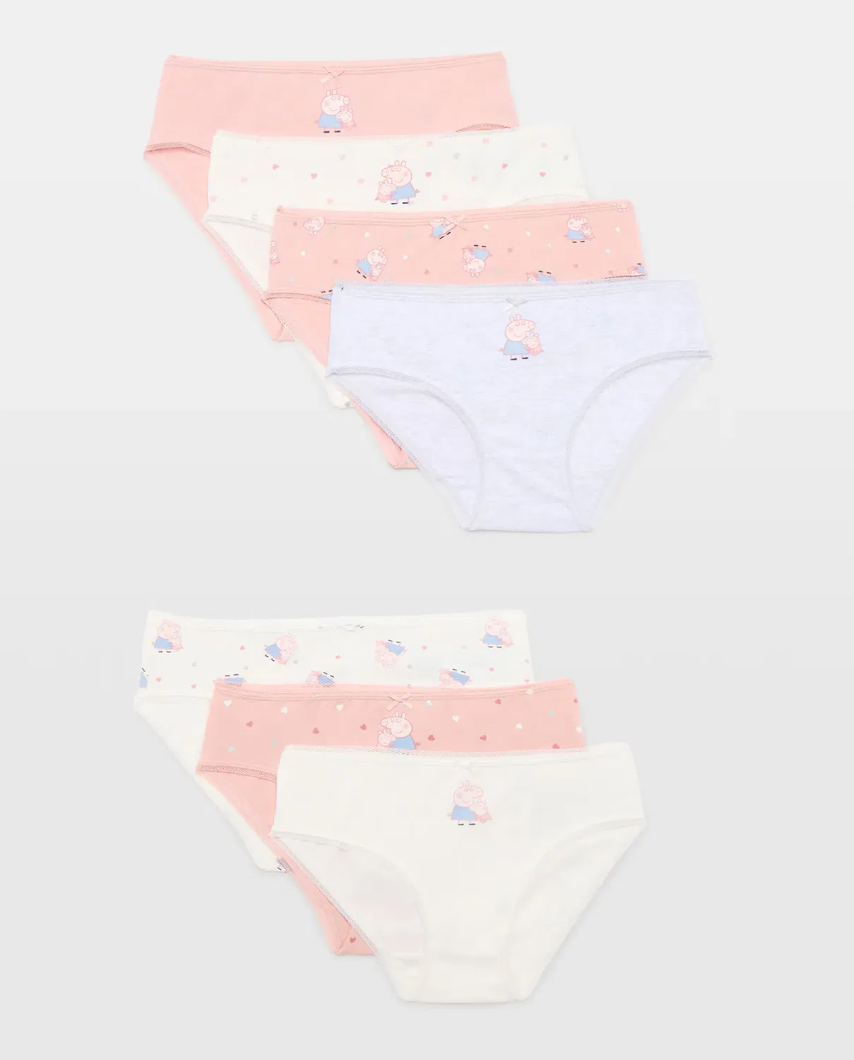 Детский набор трусов для девочек 7 штук Peppa Pig Cotton Juice, Multicolor