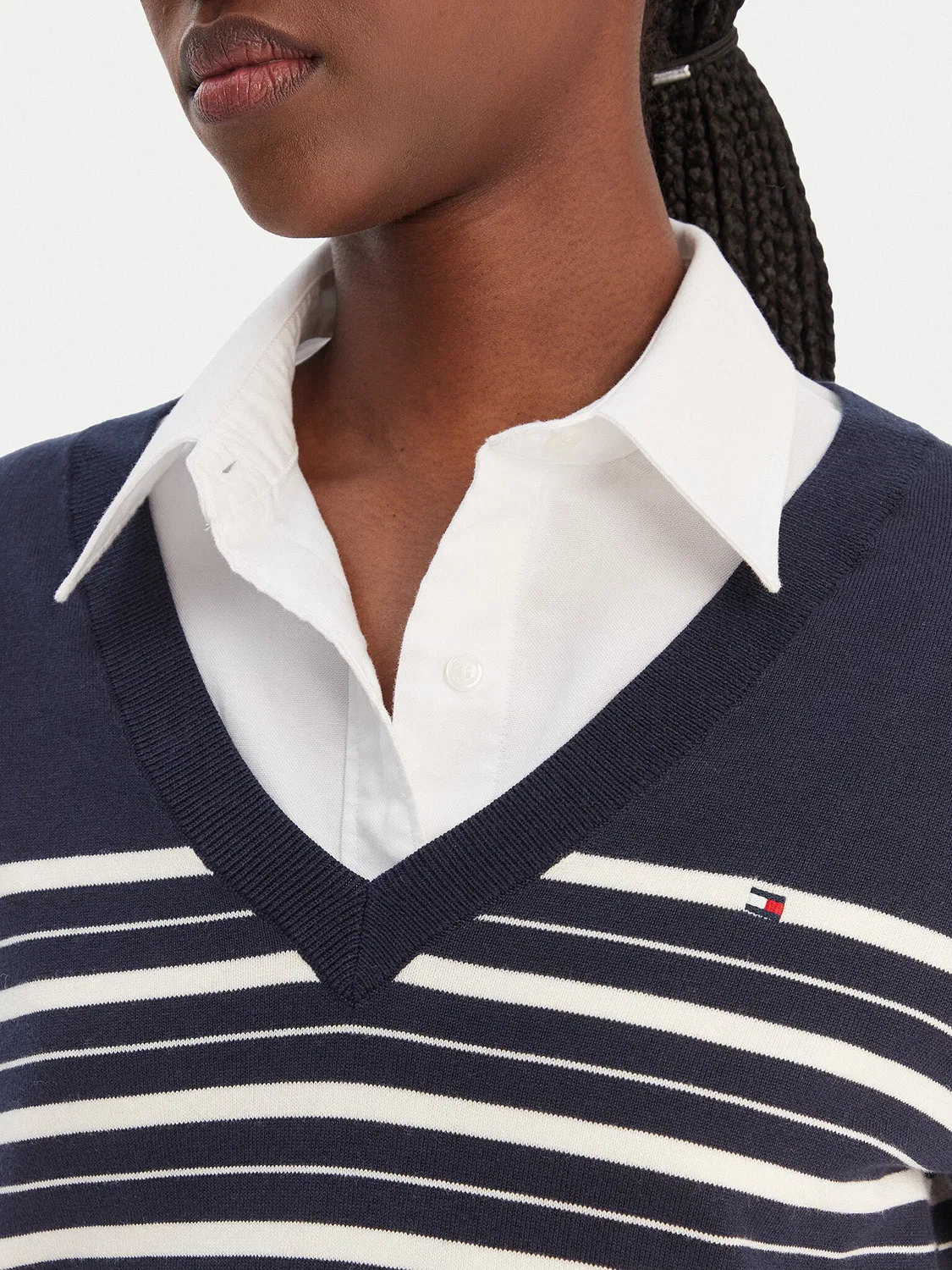 Женский пуловер стандартного кроя Tommy Hilfiger, темно-синий — фото 4