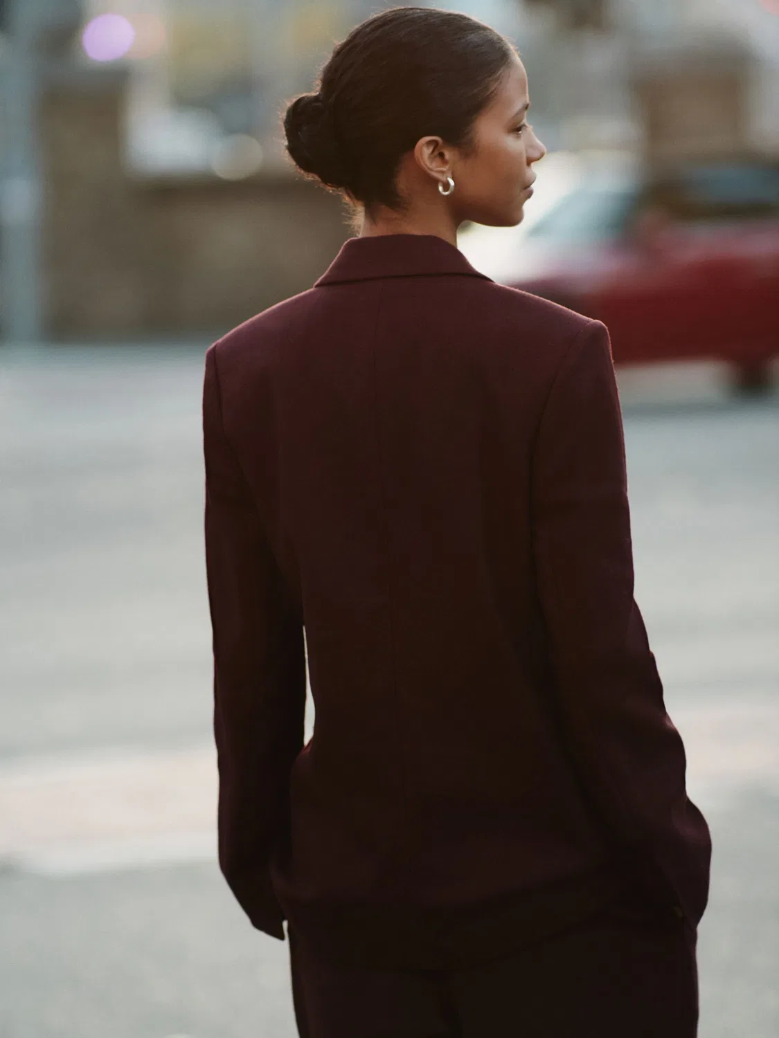 Блейзер однобортный Burgundy Red Next, бордовый — фото 3