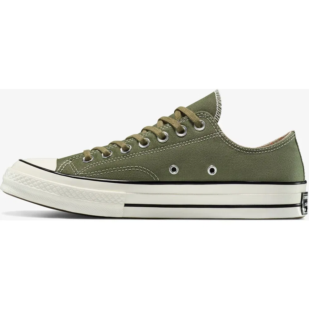 Детские кроссовки Converse с узором гусиная лапка, Haki, Chuck 70 Houndstoothed — фото 4