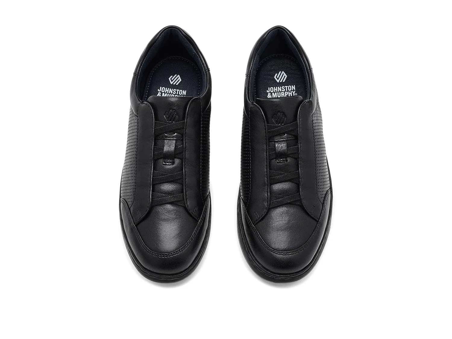 Кроссовки Anders Stretch Lace-To-Toe (для маленьких и больших детей) Johnston & Murphy Kids, Black Full Grain — фото 3