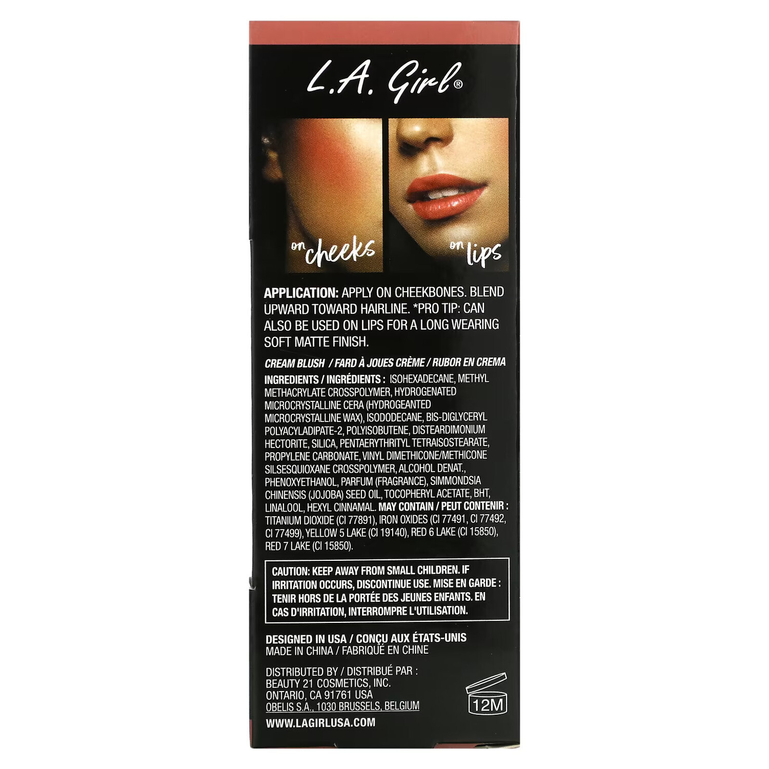 L.A. Girl, Blendable Cheek + Lip Color, мягкие матовые кремовые румяна, для взрослых, 8 мл (0,27 жидк. Унции) — фото 4