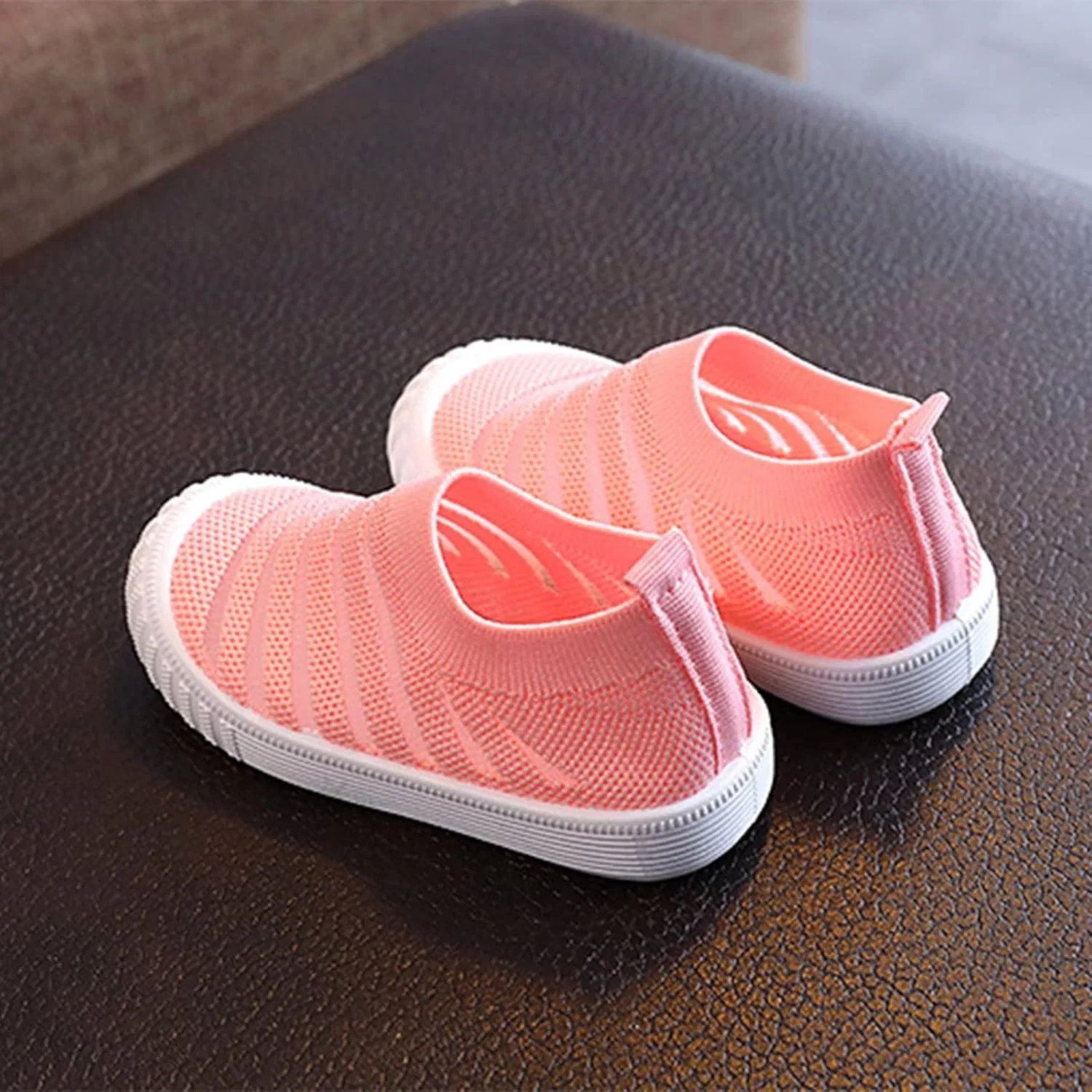 Детские кроссовки для девочек с принтом Autumn Flying Woven Mesh, Pink — фото 4