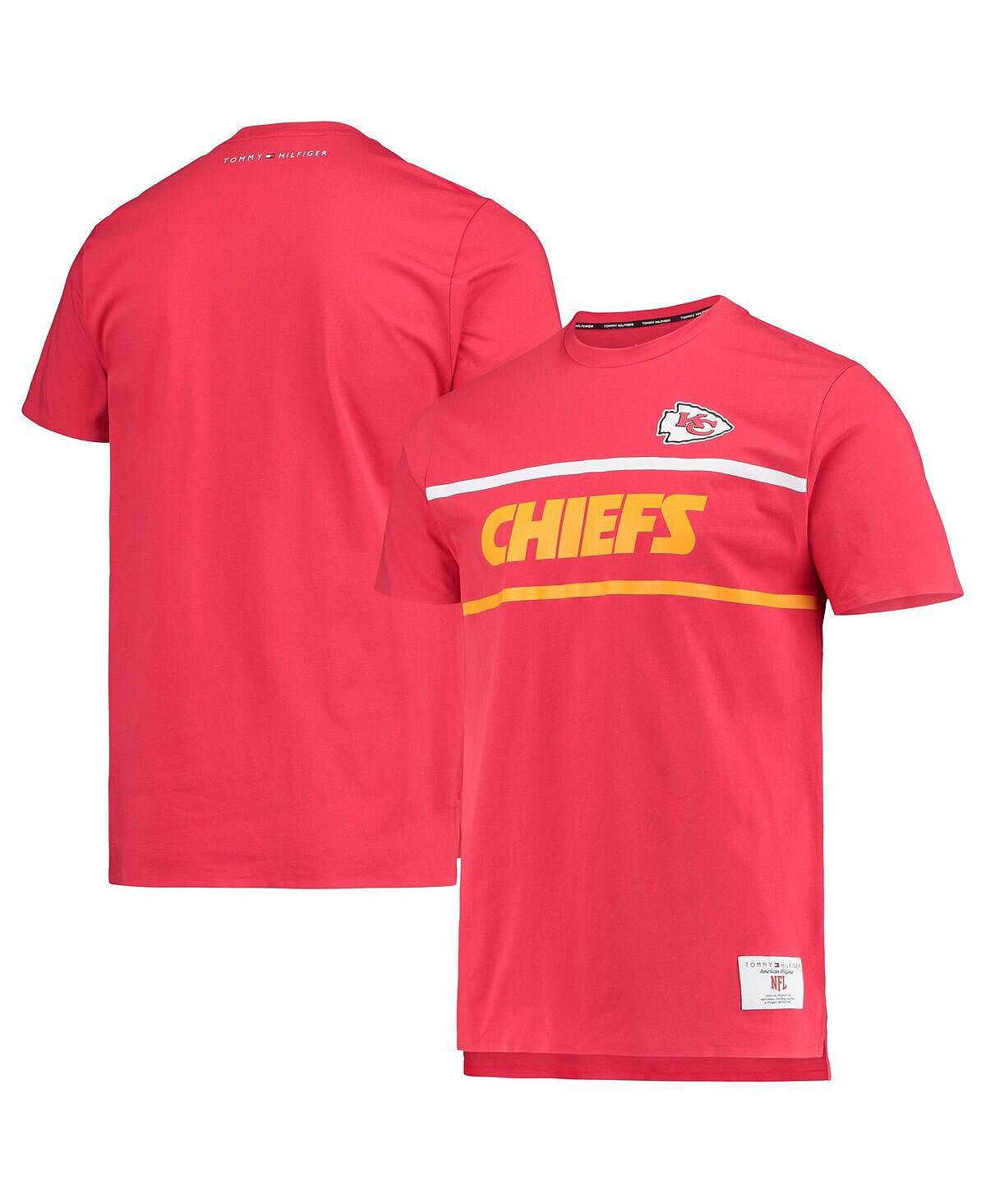 

Мужская красная футболка kansas city chiefs the travis Tommy Hilfiger, красный