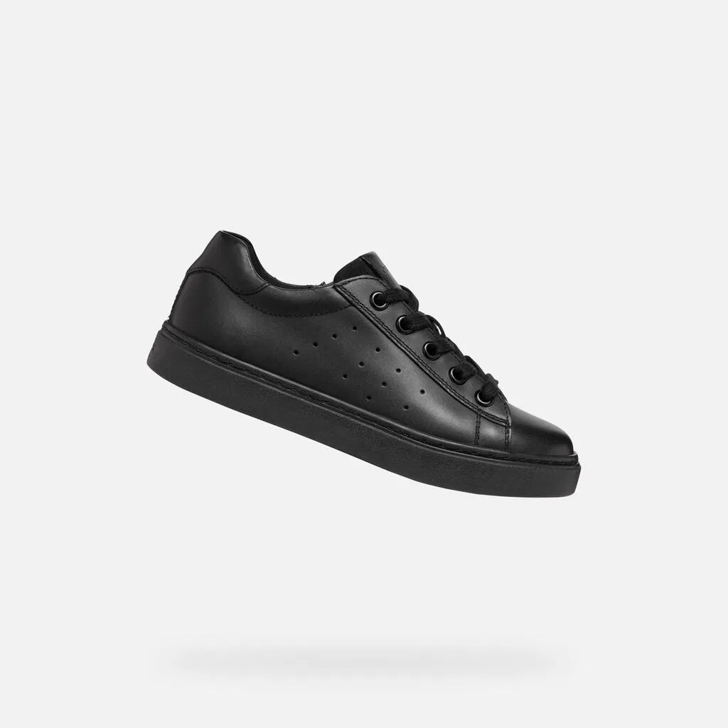 Детские кроссовки из кожи и канвы Geox Nashik, Schwarz