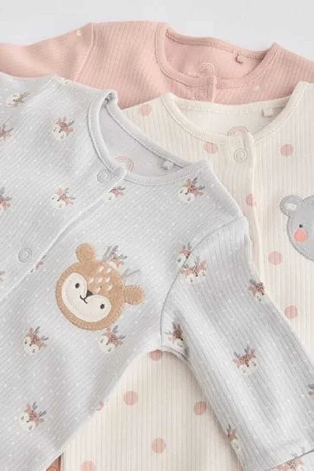 Детский комбинезон для девочек с принтом Next Baby, Pink — фото 4