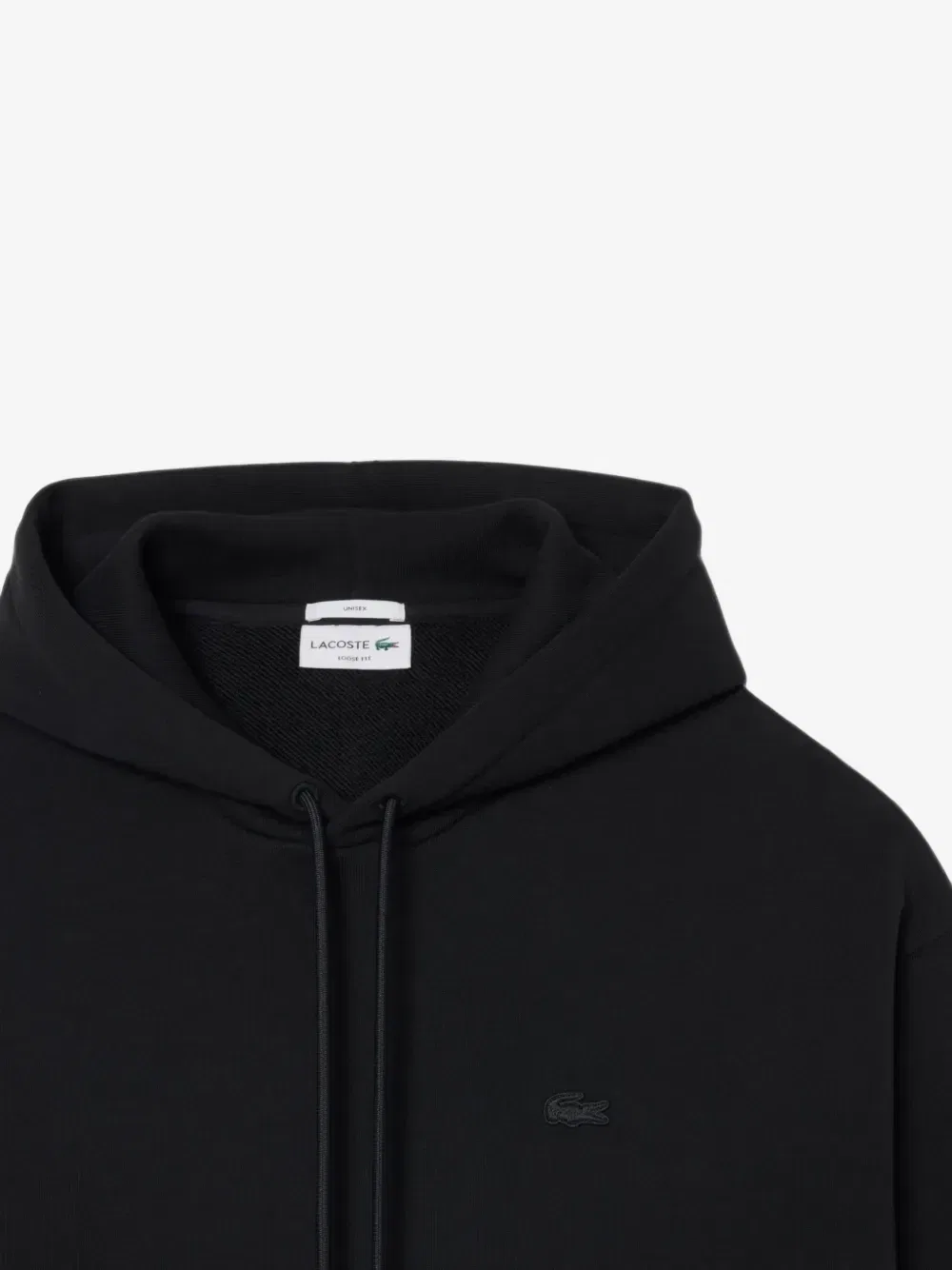 Худи с кулиской и нашивкой-логотипом Lacoste, черный — фото 4