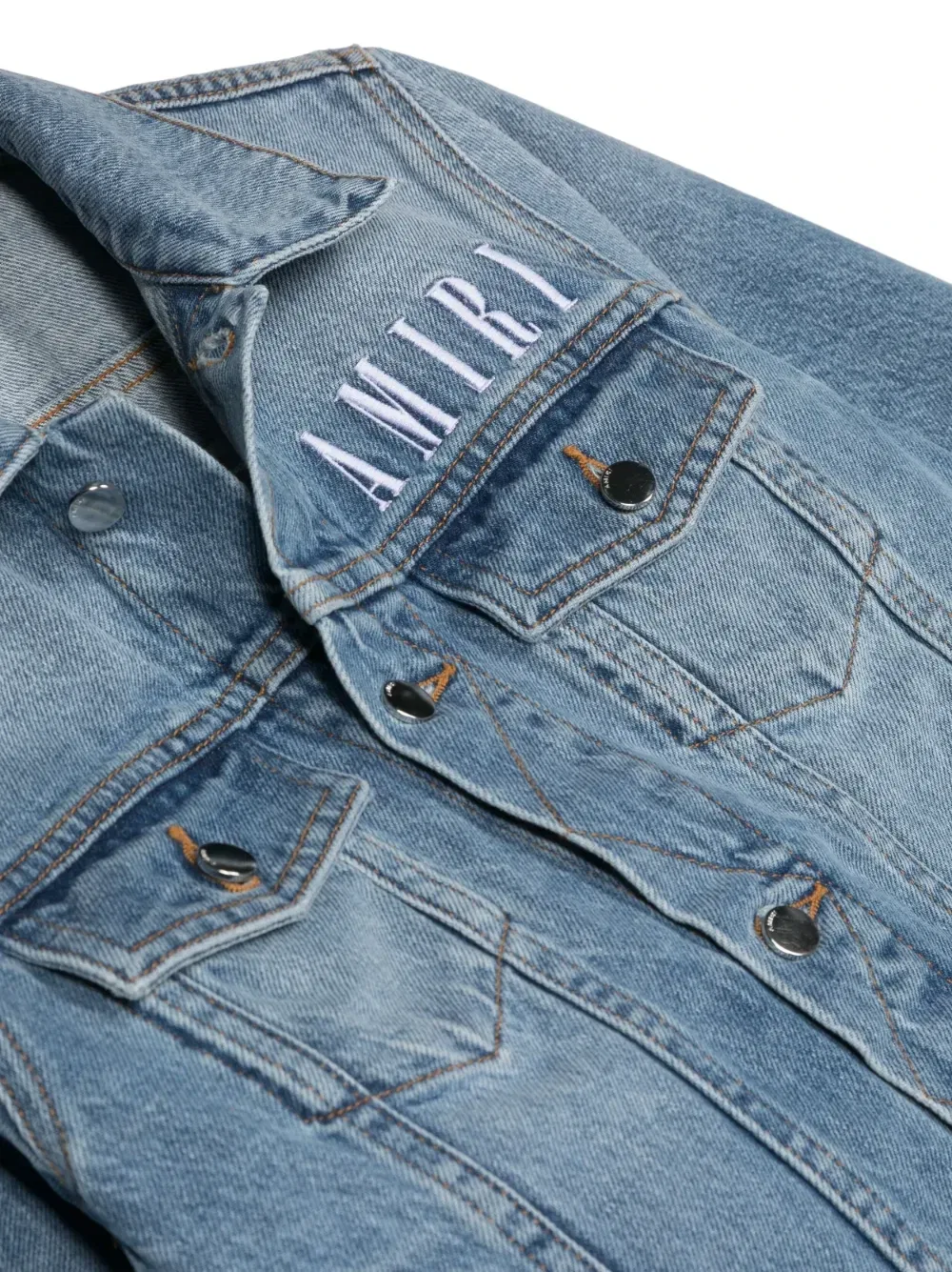 Джинсовая куртка с логотипом Amiri Kids, синий — фото 3