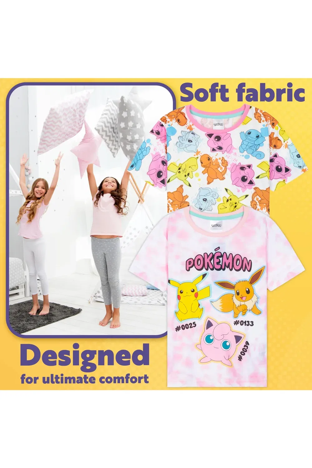 Пижамный комплект с коротким рукавом Pyjama Set PJ 2 Pack Pokemon, Multi — фото 3