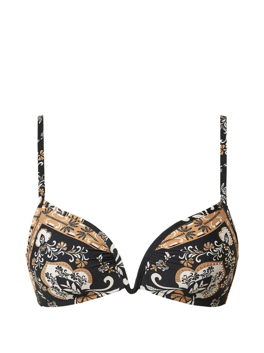 

Лиф-бикини с принтом и мягкой чашкой Twinset, черный