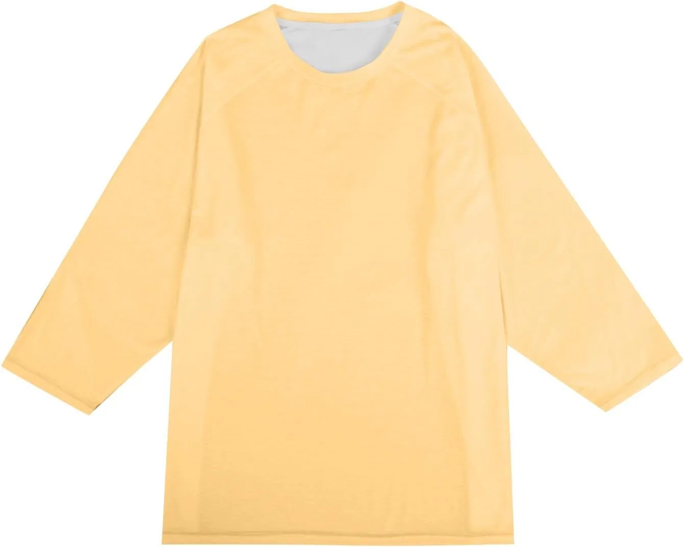 Мужская футболка с длинным рукавом и реглан рукавом Generic, Yellow — фото 4