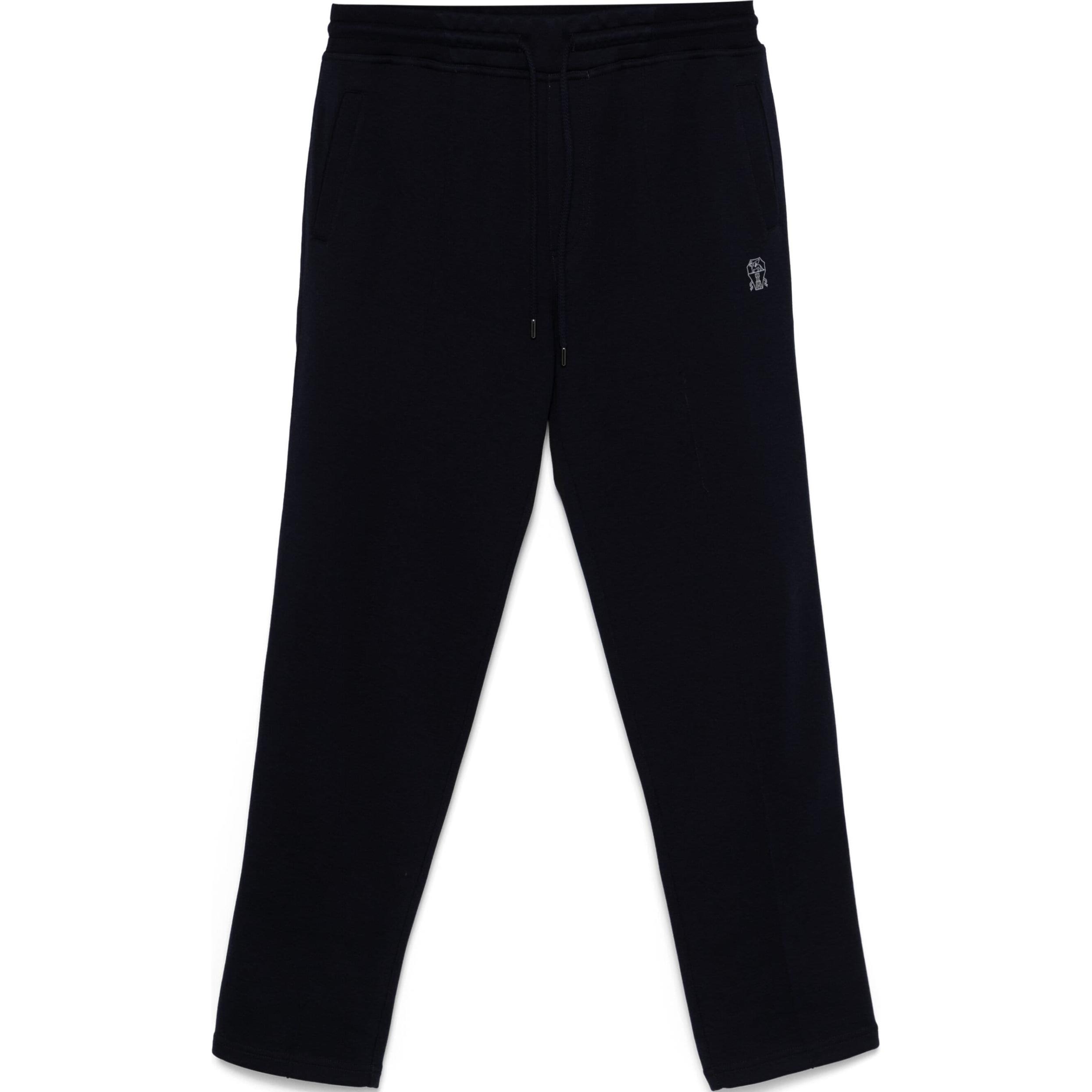 

Штаны прямого кроя со шнурком Brunello Cucinelli, синий