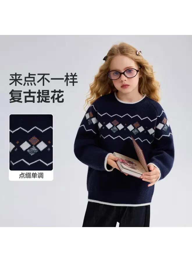 Пуловер с жаккардовым узором для девочки Ask Junior — фото 3