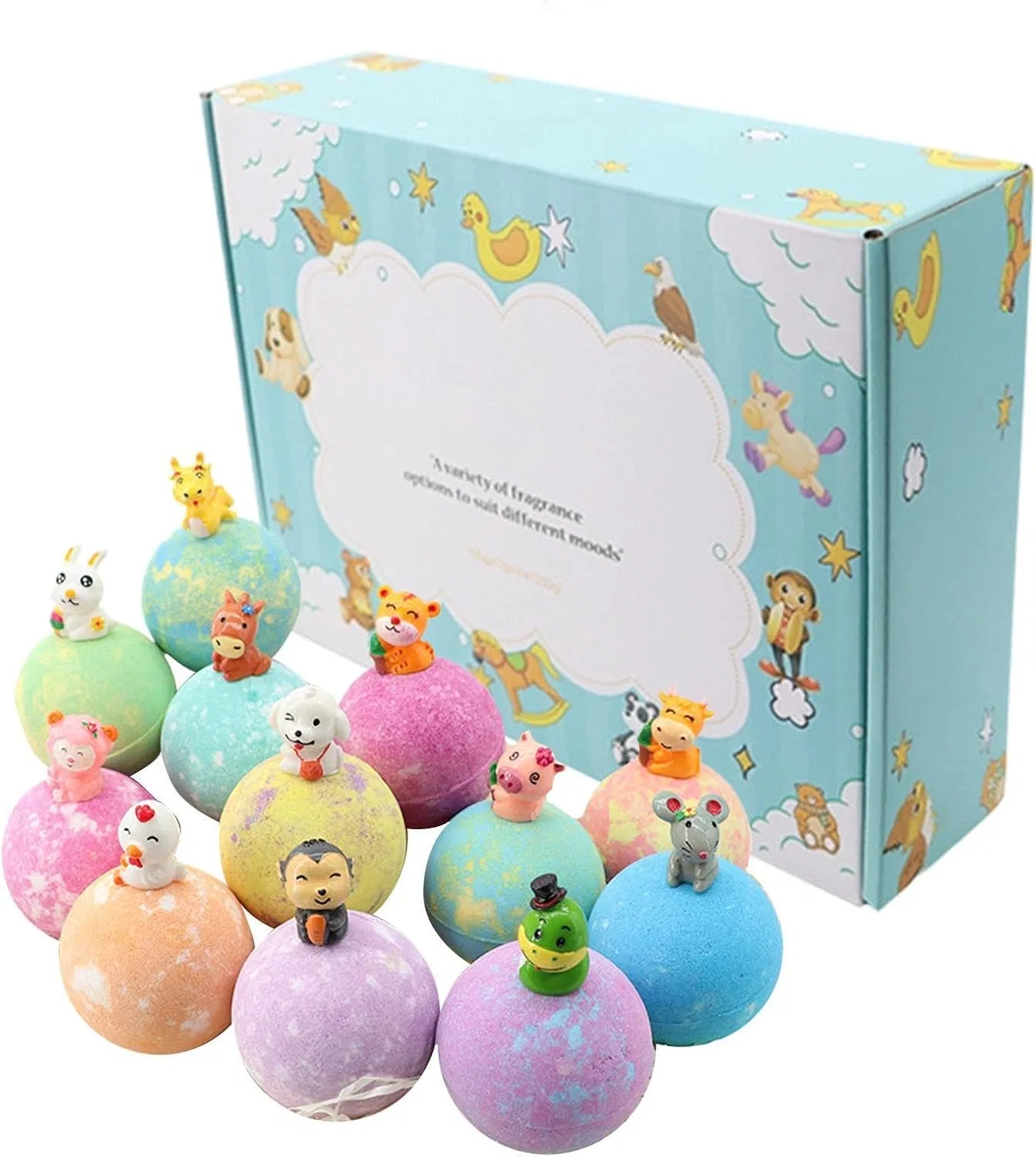 Бомбочки для ванны с игрушками внутри, 12 шт, Generisch