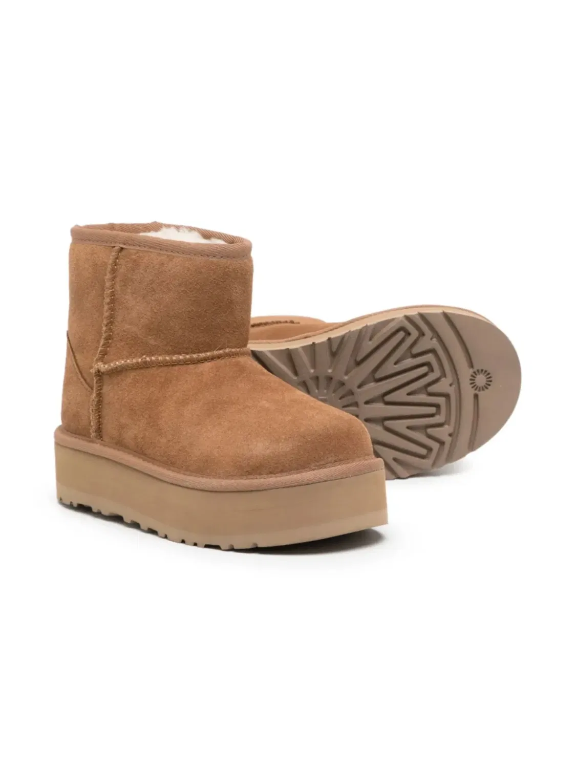 Ботинки Classic Mini каштановые UGG, коричневый — фото 2