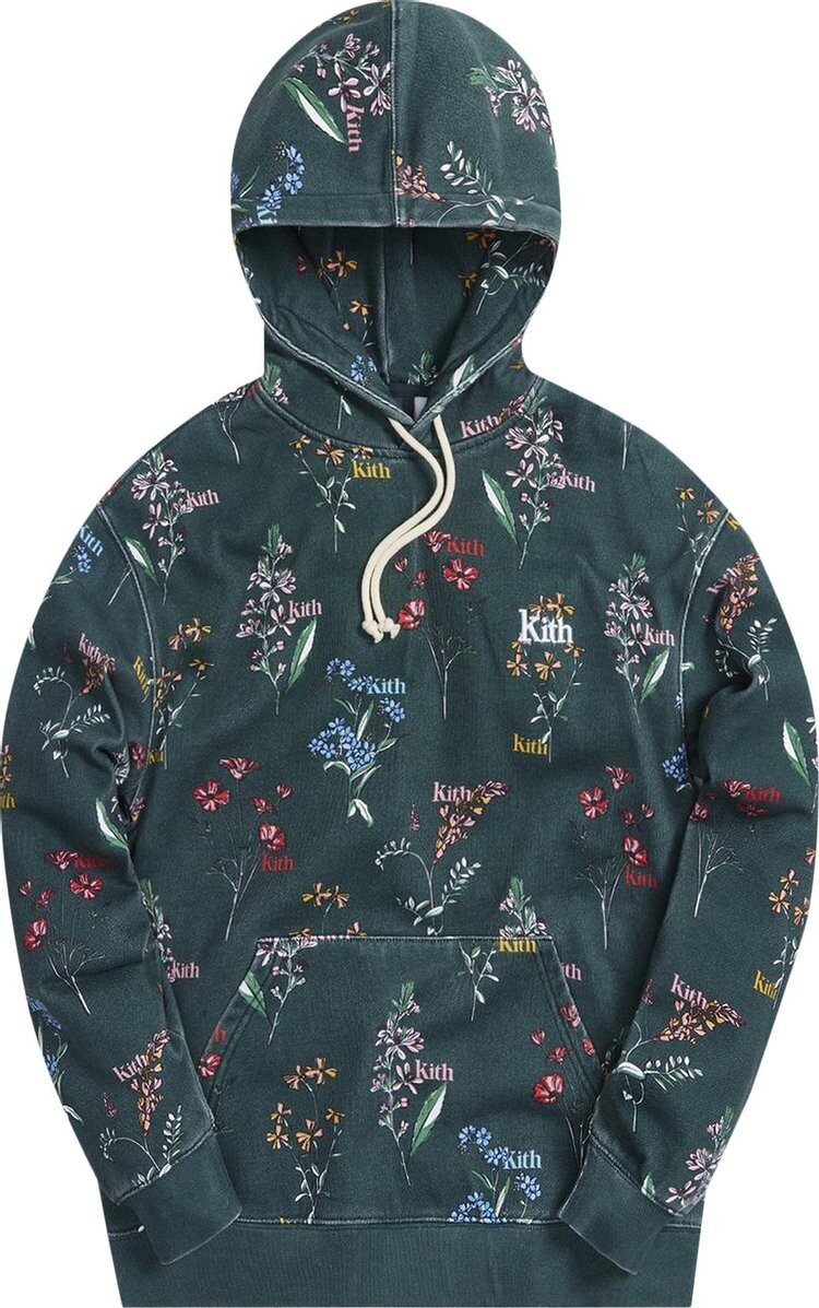

Худи Kith Botanical Floral Williams III Hoodie 'Stadium', зеленый