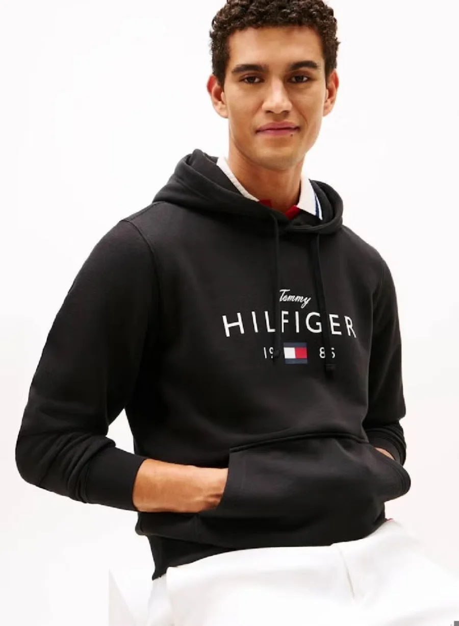 Худи Tommy Hilfiger Logo Graphic Flex, черный — фото 4