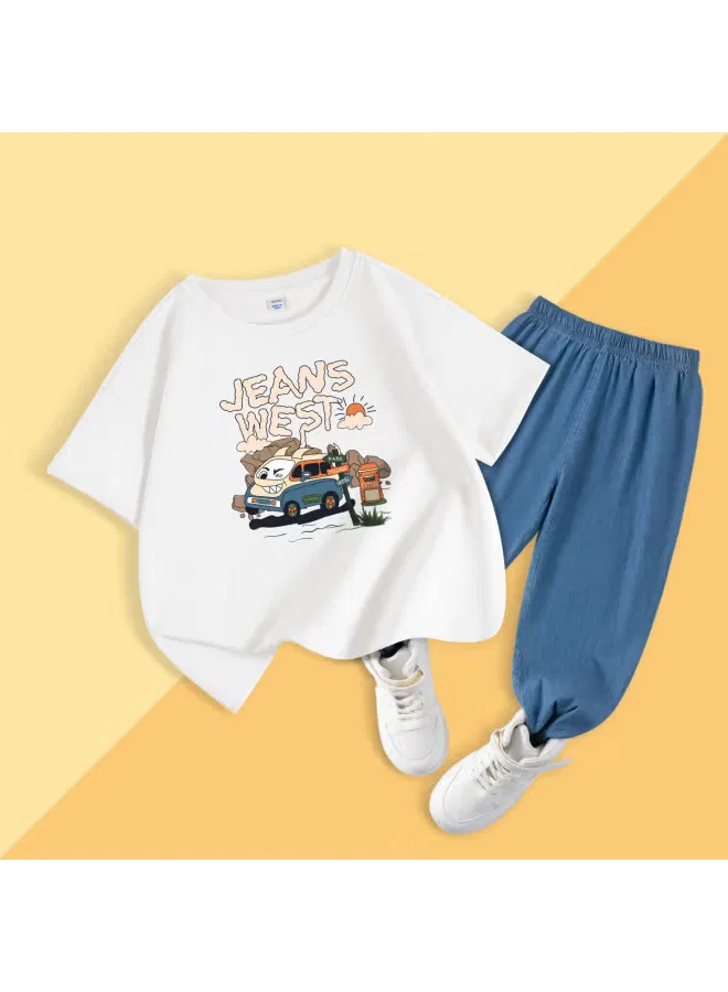 Комплект летний с коротким рукавом для мальчиков Jeanswest, белый — фото 2