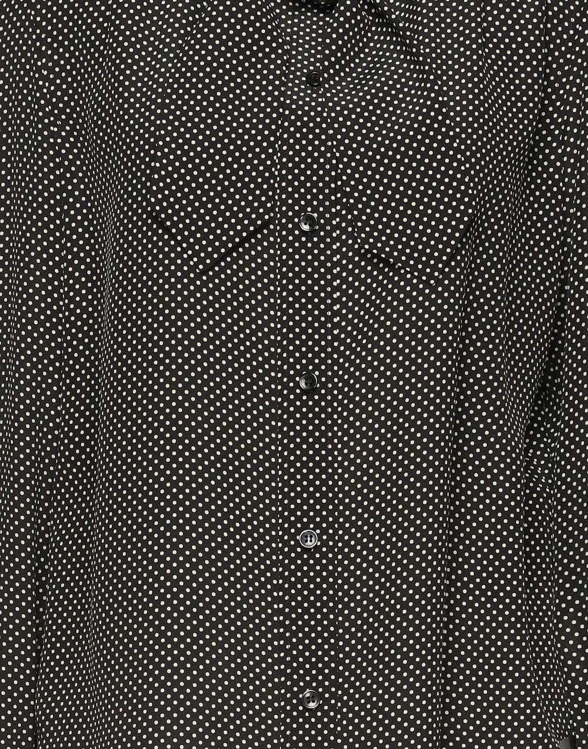 Женская блуза с бантом из шелка Bow Shirt Saint Laurent, черный — фото 4
