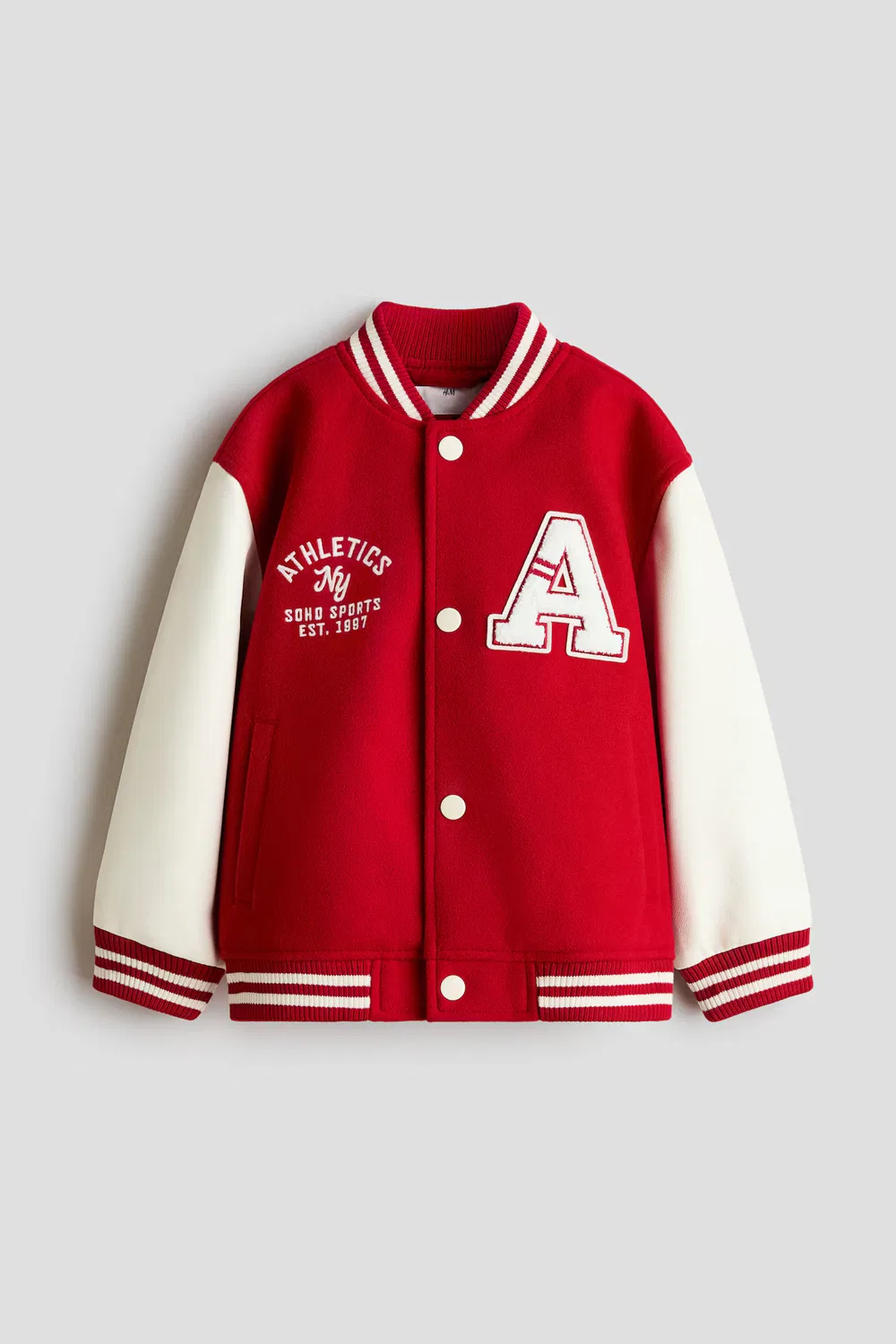 Бейсбольная куртка с рисунками H&M, Rot/Athletics Ny