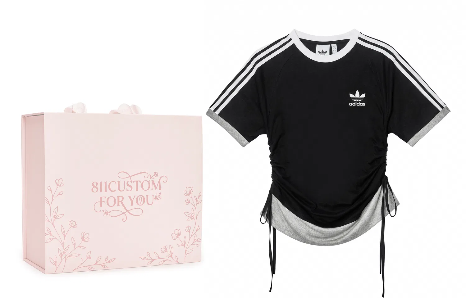Женская футболка с принтом Adidas Originals ADICOLOR CLASSICS, Black