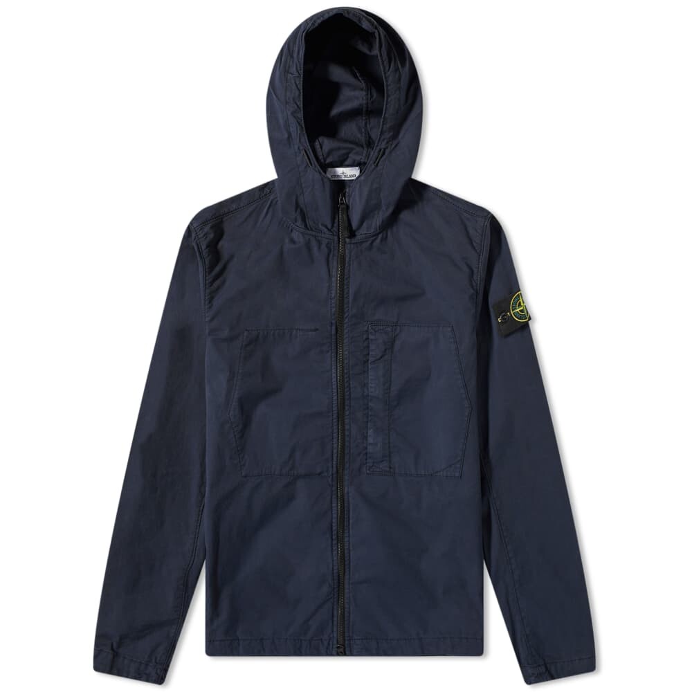 

Supima Куртка с капюшоном из хлопкового твила стрейч Stone Island, Черный, Supima Куртка с капюшоном из хлопкового твила стрейч Stone Island