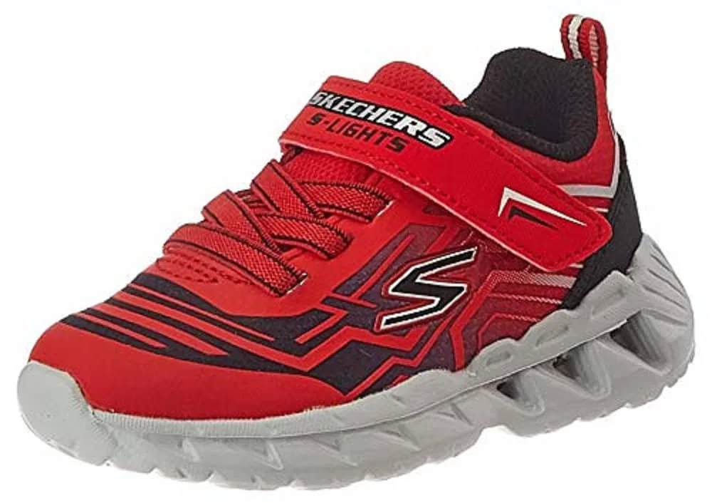 Детские кроссовки для мальчиков со светящейся подошвой Magna-lights Skechers, Blue With Green Details