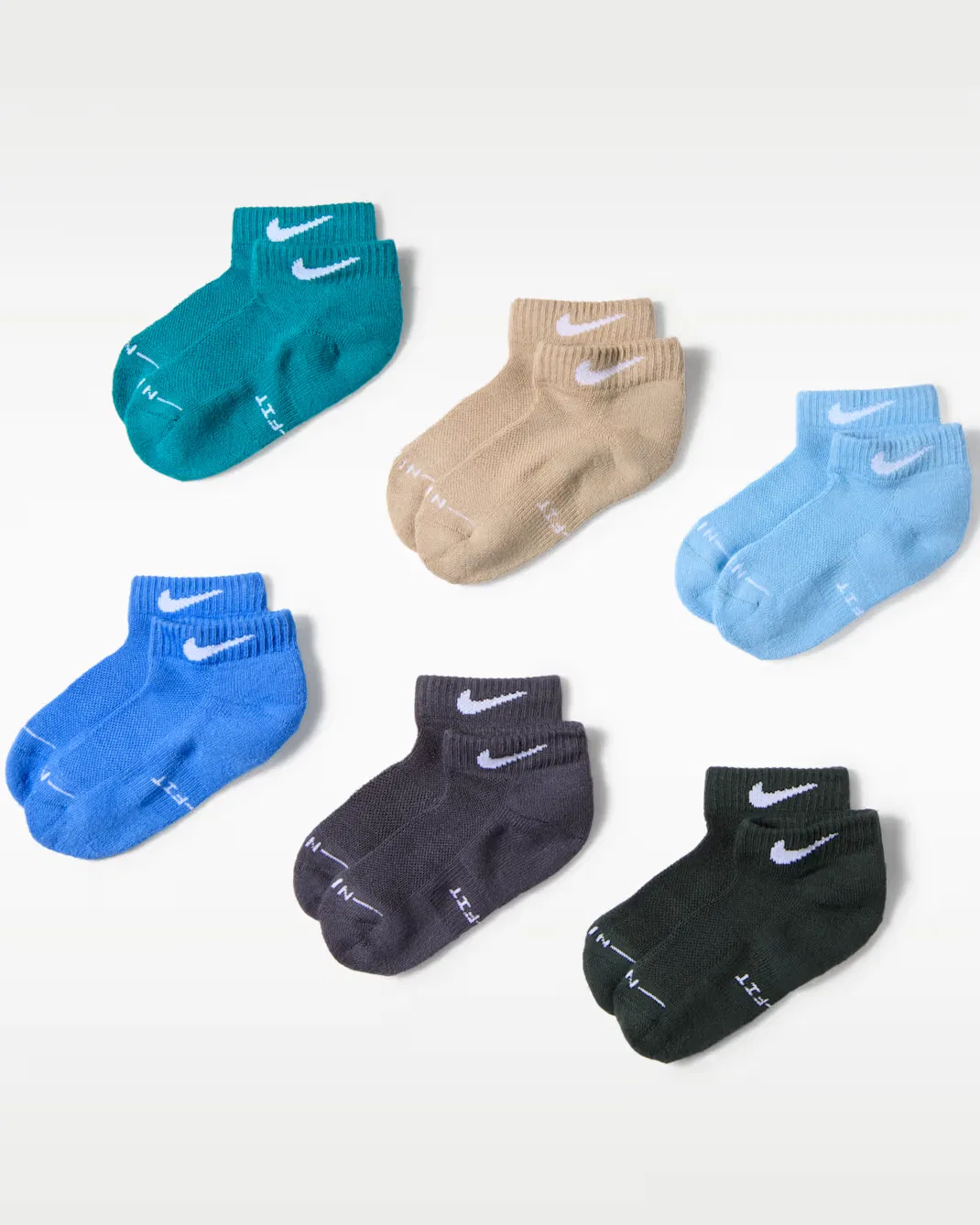 Детские повседневные носки Dri-FIT Elevated (6 пар) Nike, Bright Spruce