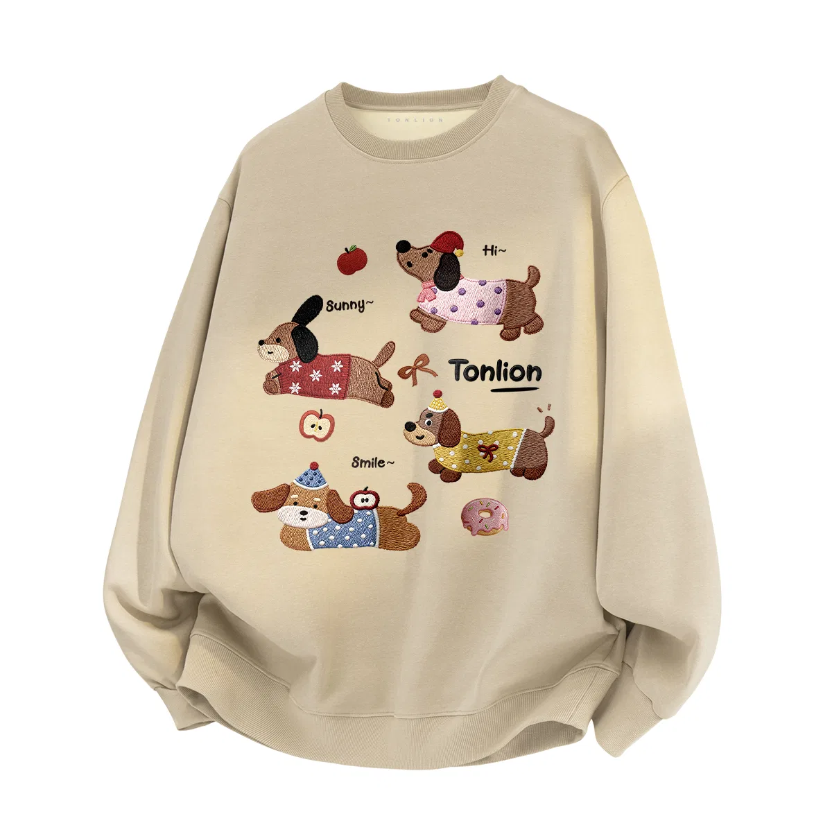 Детский свитшот с принтом Tonlion Cute Puppy Print, Heather Navy