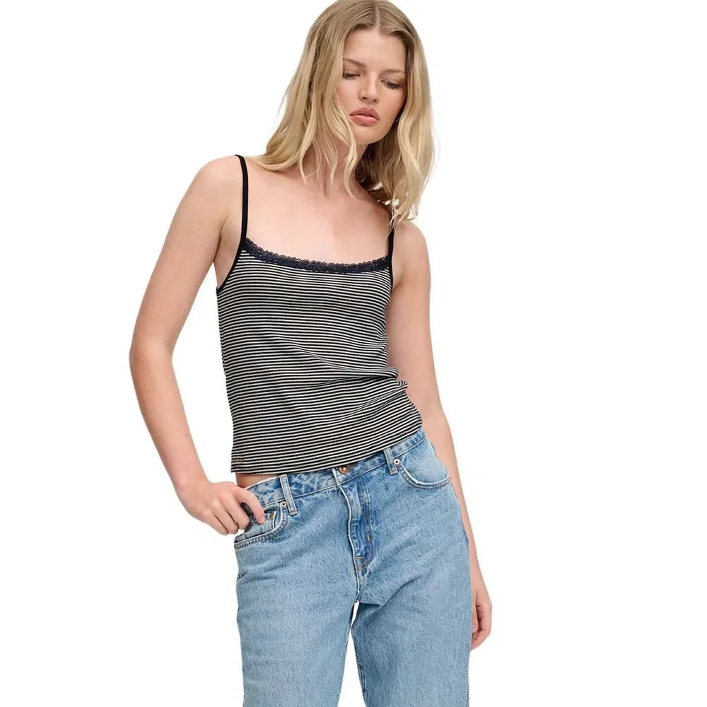 Топ без рукавов Athletic Essentials Lace Cami Superdry, синий
