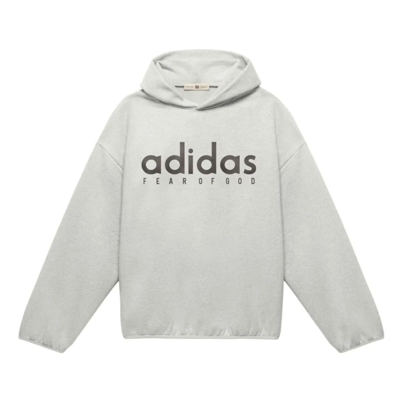 Худи оверсайз с принтом Fear of God Athletics Adidas, серый