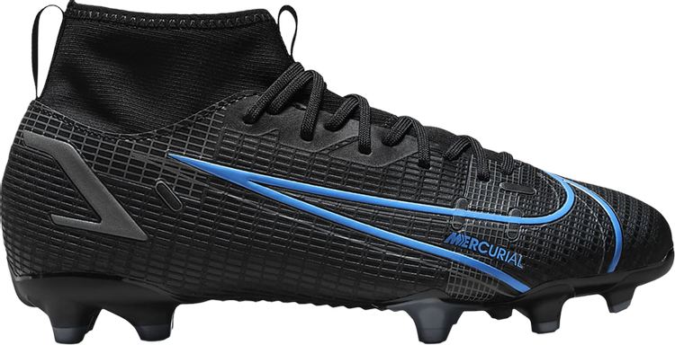 Бутсы Nike Mercurial Superfly 8 Academy MG GS 'Black Photo Blue', черный - фото