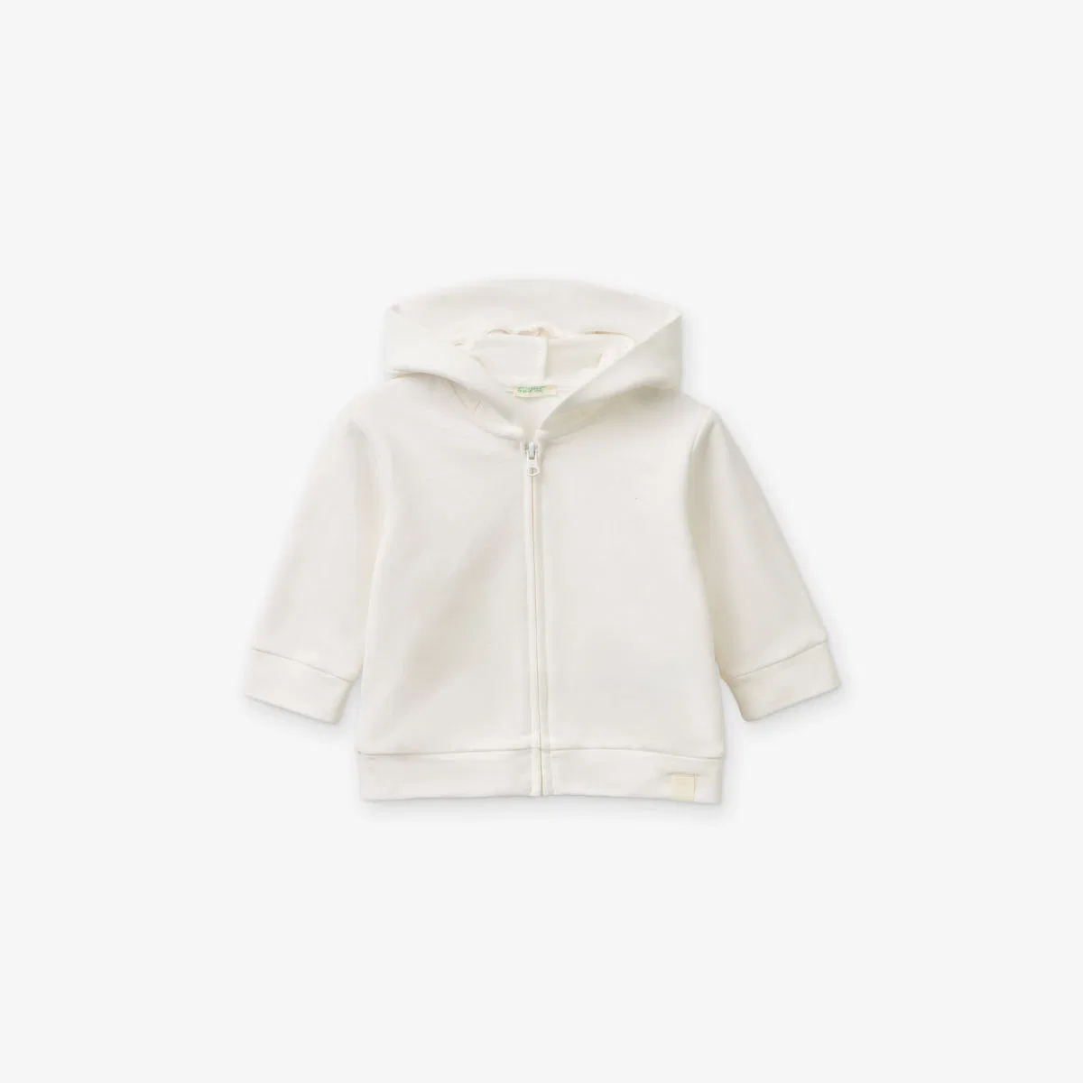 Хлопковая толстовка стандартного кроя, размер 0-18 месяцев Benetton, белый