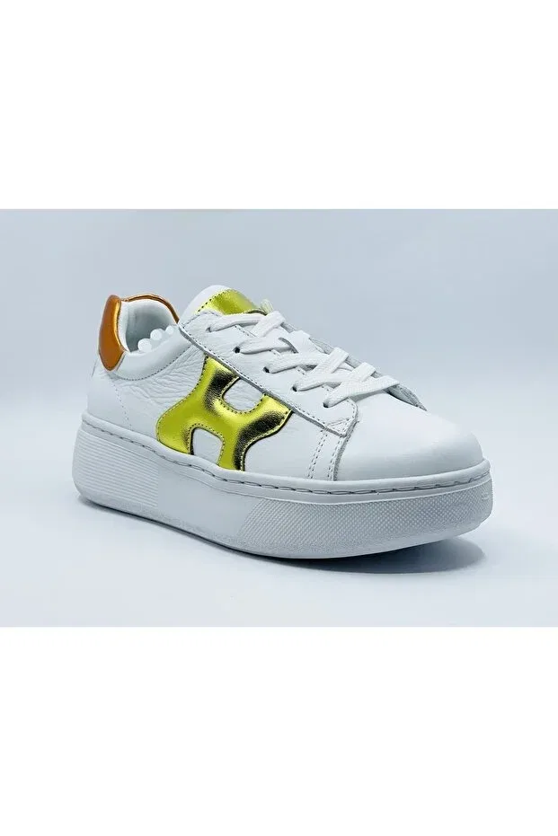 Детские туфли для девочек на плоском ходу Leather and anatomical thick sole girls' shoes Happy Walk, White — фото 2