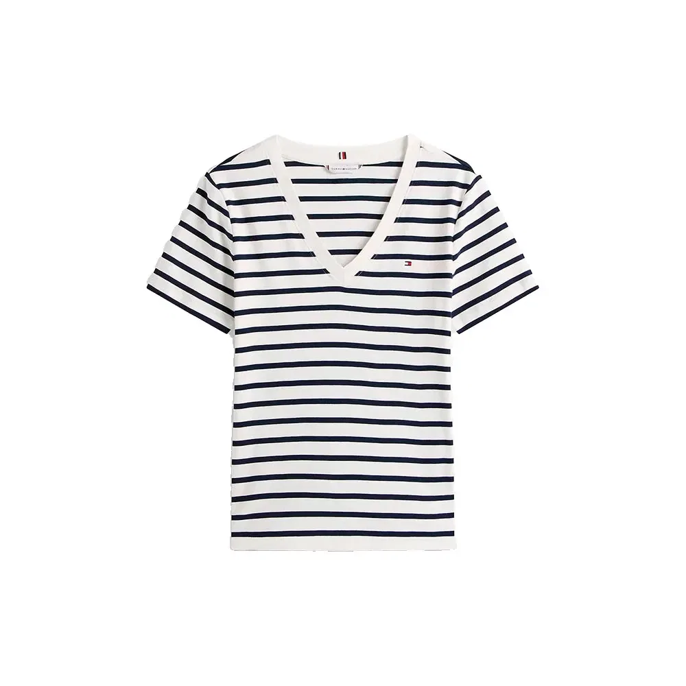 Футболка с коротким рукавом Slim Cody v-образным вырезом Tommy Hilfiger, синий — фото 3