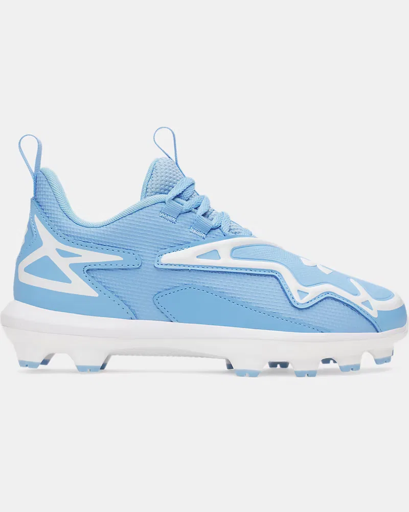 Бейсбольные бутсы для мальчиков с литой подошвой TPU UA Harper 11 TPU Jr. UnderArmour, Horizon Blue/White