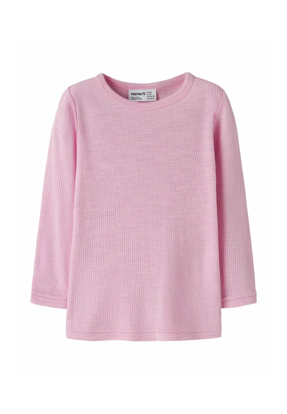 Унисекс - футболка с длинными рукавами Name It, Full Blooming Pink