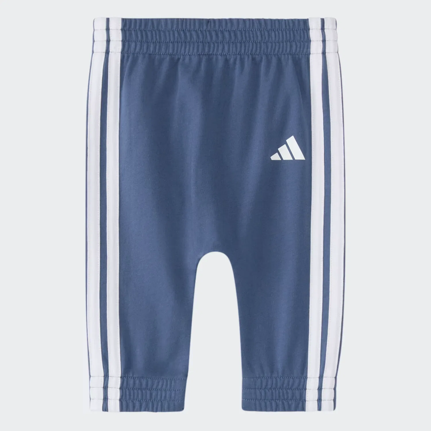 Детский комплект из боди с длинным рукавом и штанов на резинке Adidas Sportswear, небесно-голубой — фото 3