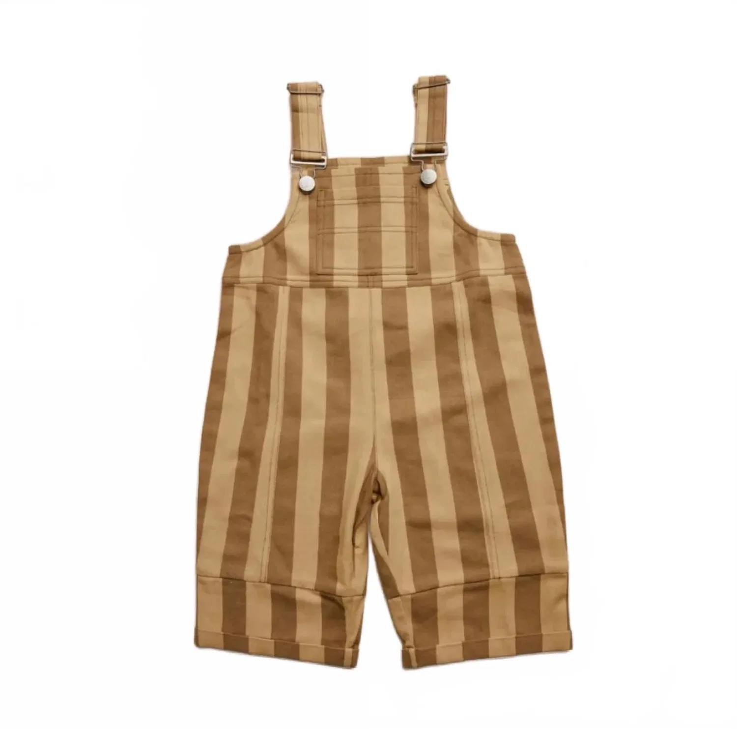 Детский комбинезон на бретелях с принтом в полоску Blythe Stripe Dungaree Claude & Co, Banoffee — фото 2