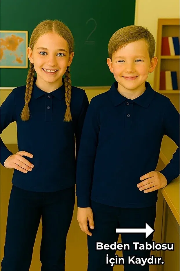 Детские свитшот для девочек с длинным рукавом Chulfa, Navy Blue