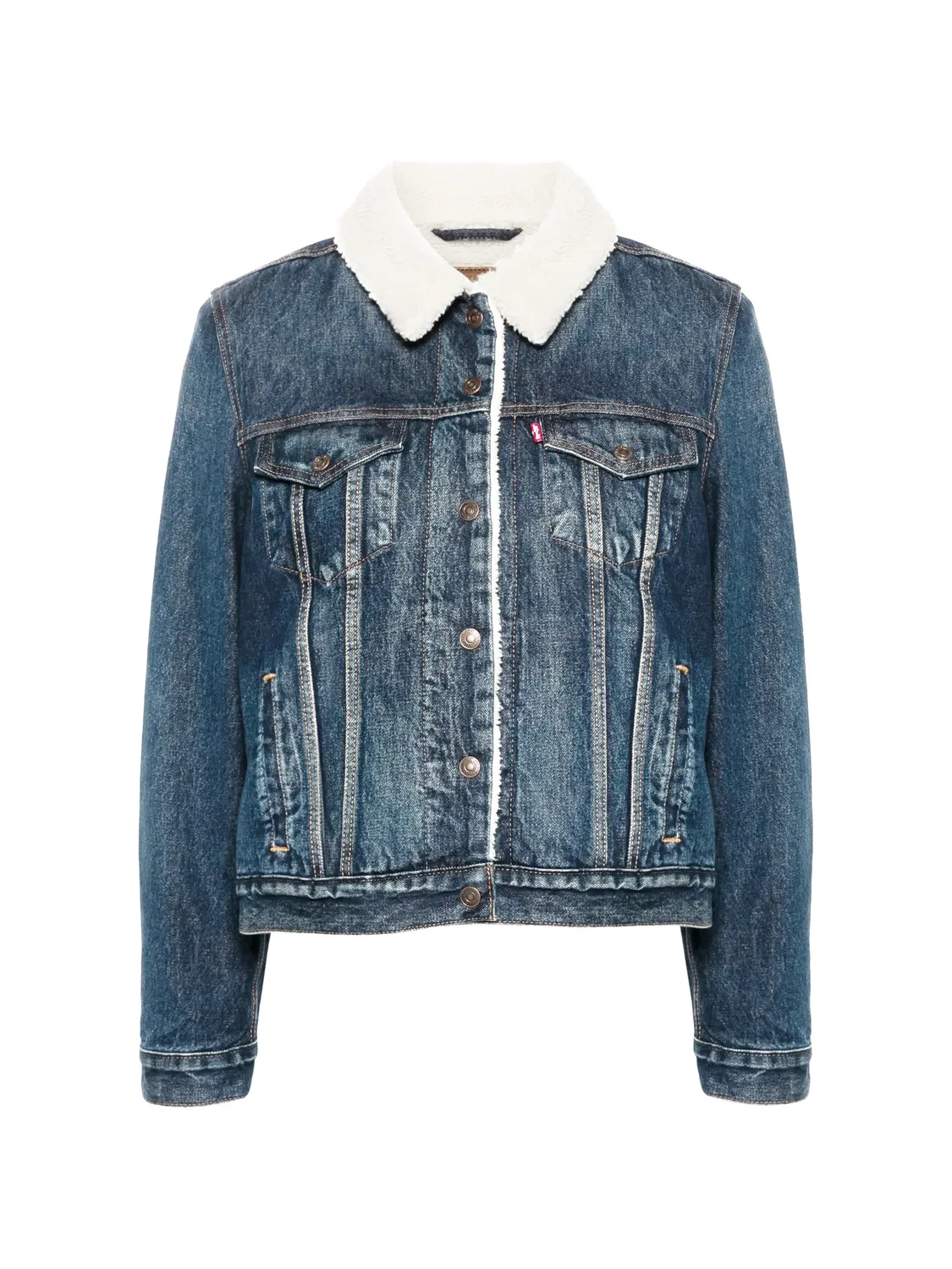 Джинсовая куртка Sherpa Trucker синяя Levi's, синий
