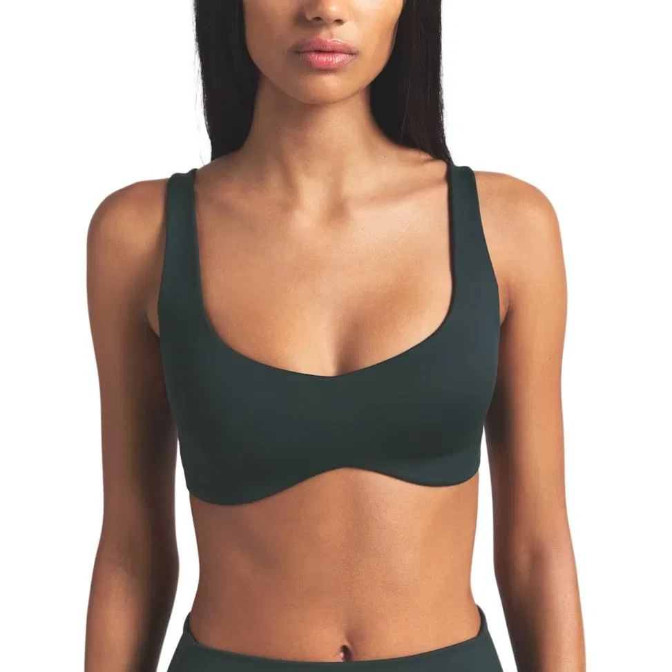 Женское формирующее бра с глубоким вырезом NikeSKIMS, Dark Blue Green — фото 4