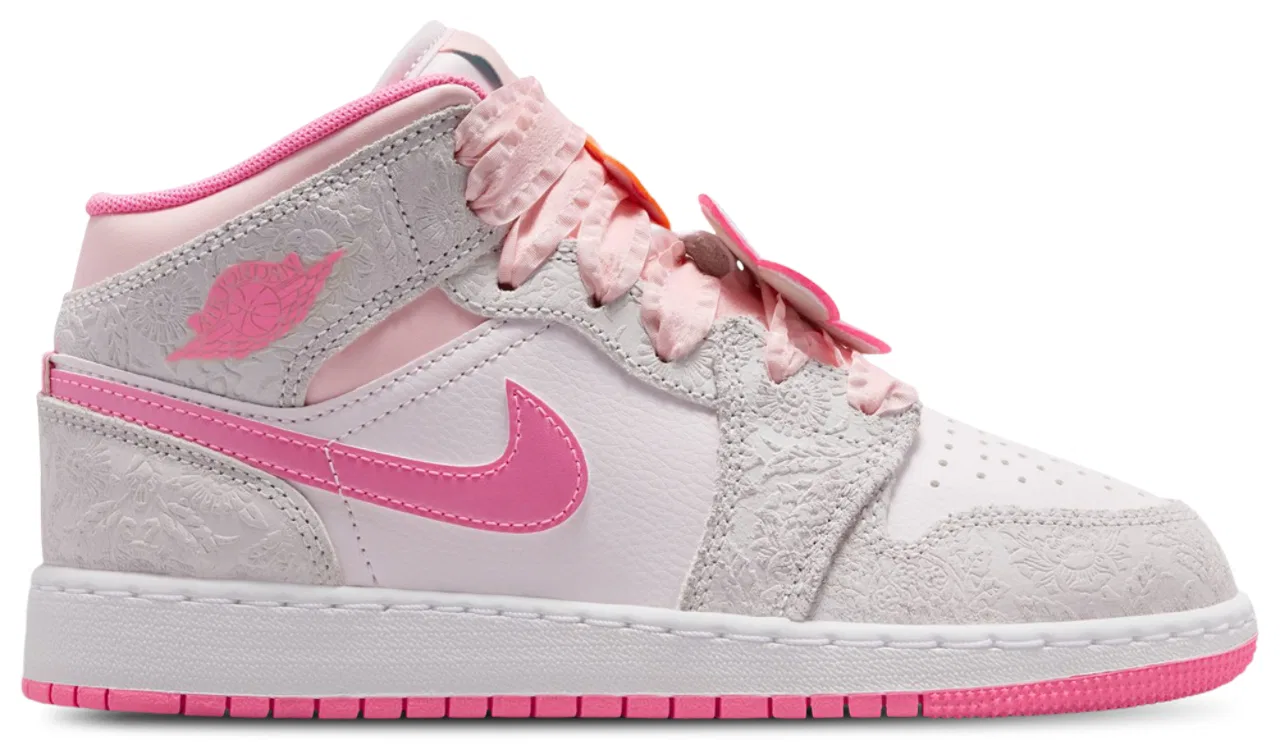 Кроссовки для девочек Air 1 Mid SE Jordan, цвет Vast Grey/Pink Glow/Sail