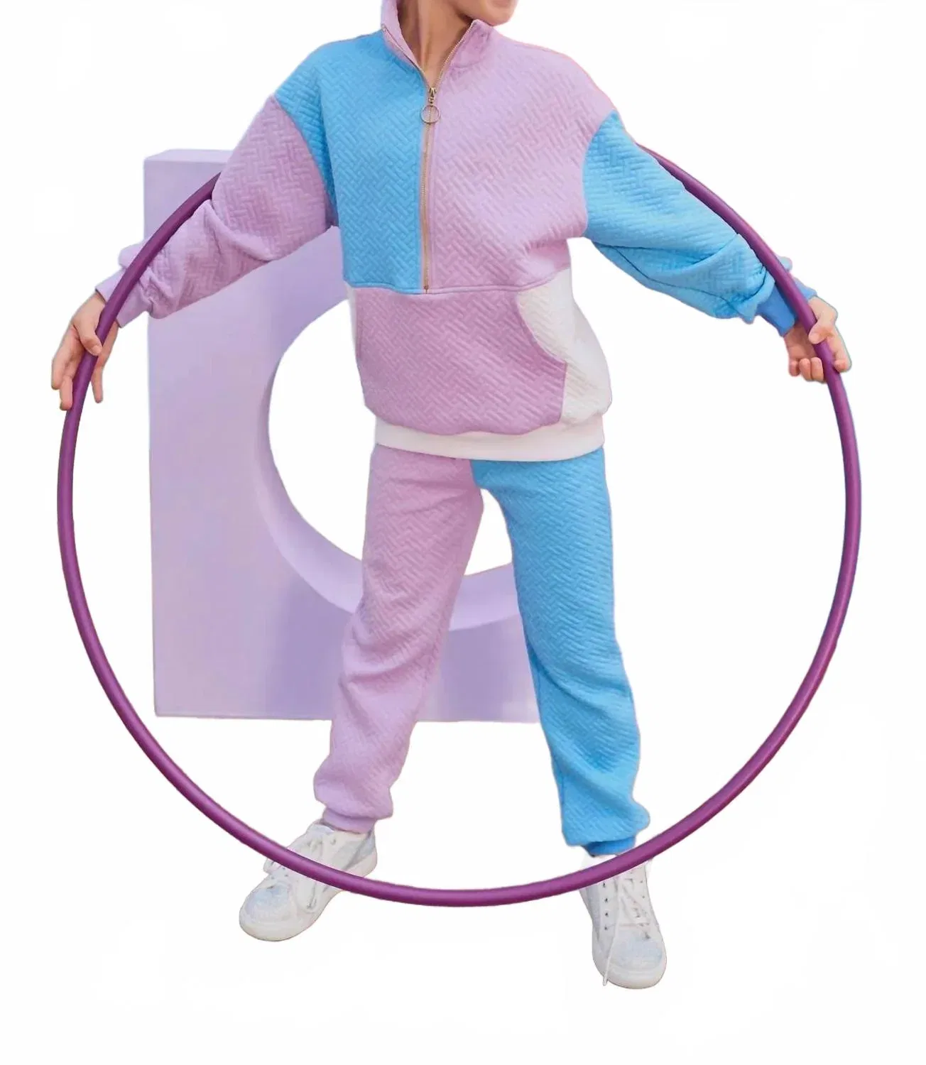 Детские джоггеры с цветными блоками Bisby, Lavender/Blue