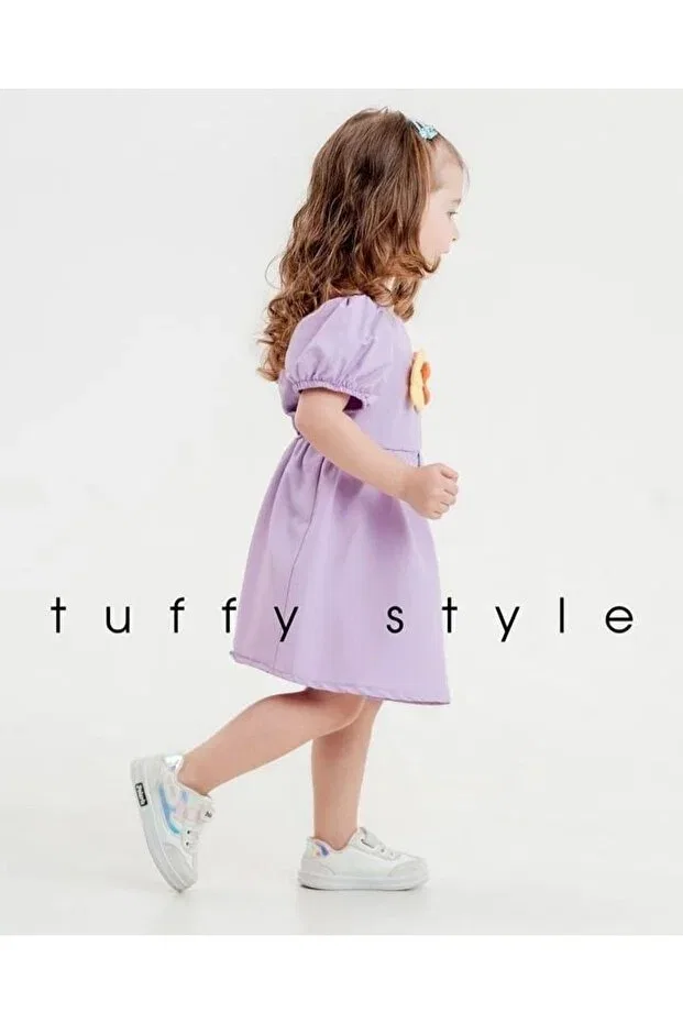 Детское платье для девочек хлопковое Incibaby Poplin Fabric Summer Girl's Dress Tuffy, Lilac — фото 3
